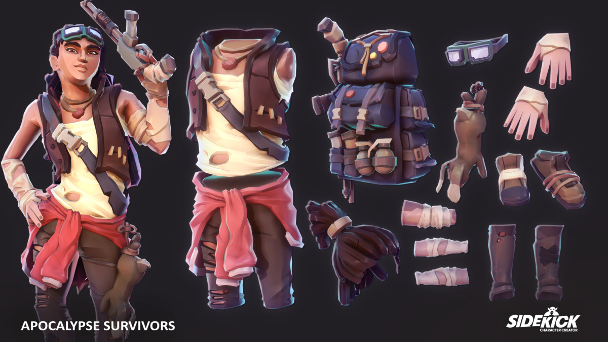 Apocalypse Survivors – Sidekick Modular Characters by Synty