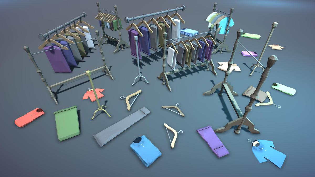 STYLIZED Fantasy Clothing Shop - Low Poly 3D Art