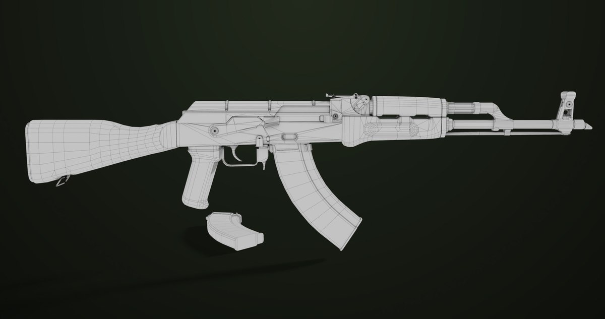 Light Machine Gun 10 Wood URP HDRP Texture