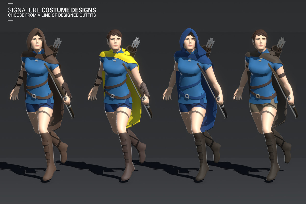 Polyquest Heroes: Warrior I Huntress