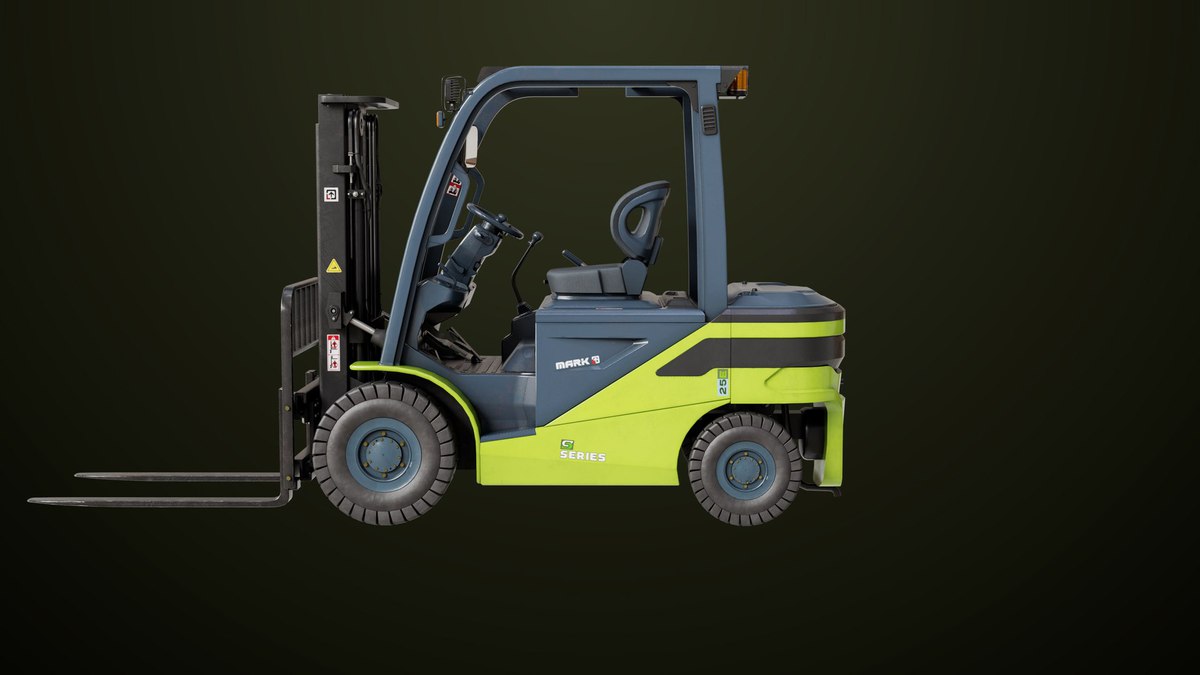 Forklift Truck03 Green URP HDRP Textures
