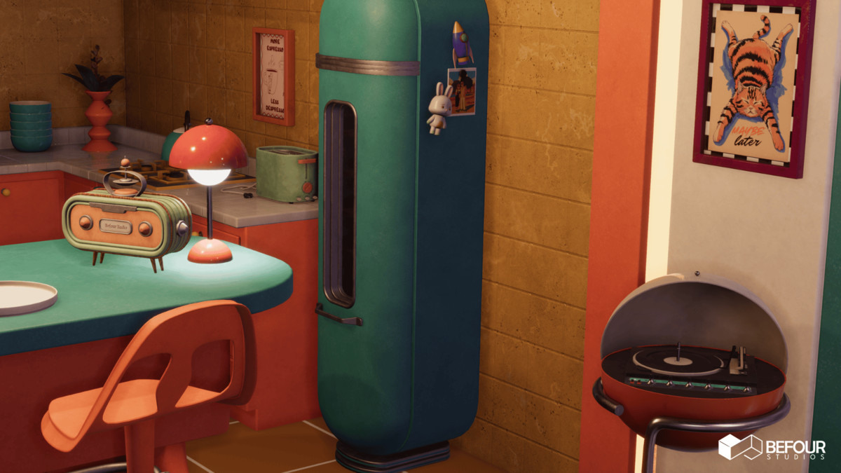Retro Pop Art Living Space Environment