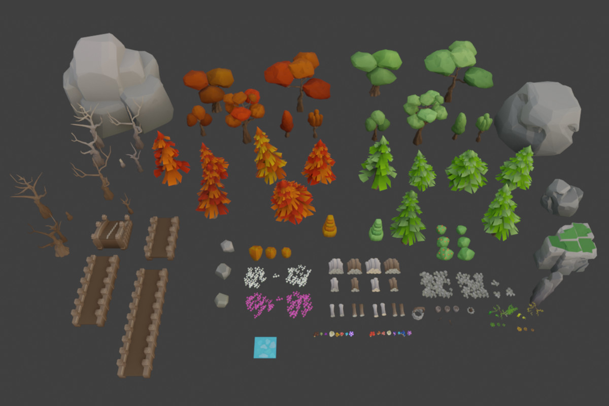 Low Poly Nature Biomes - 120+ Assets