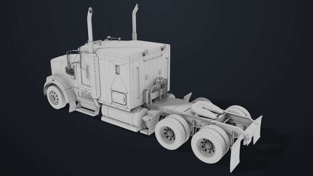 Heavy Truck Chassis 07 Green URP HDRP Textures