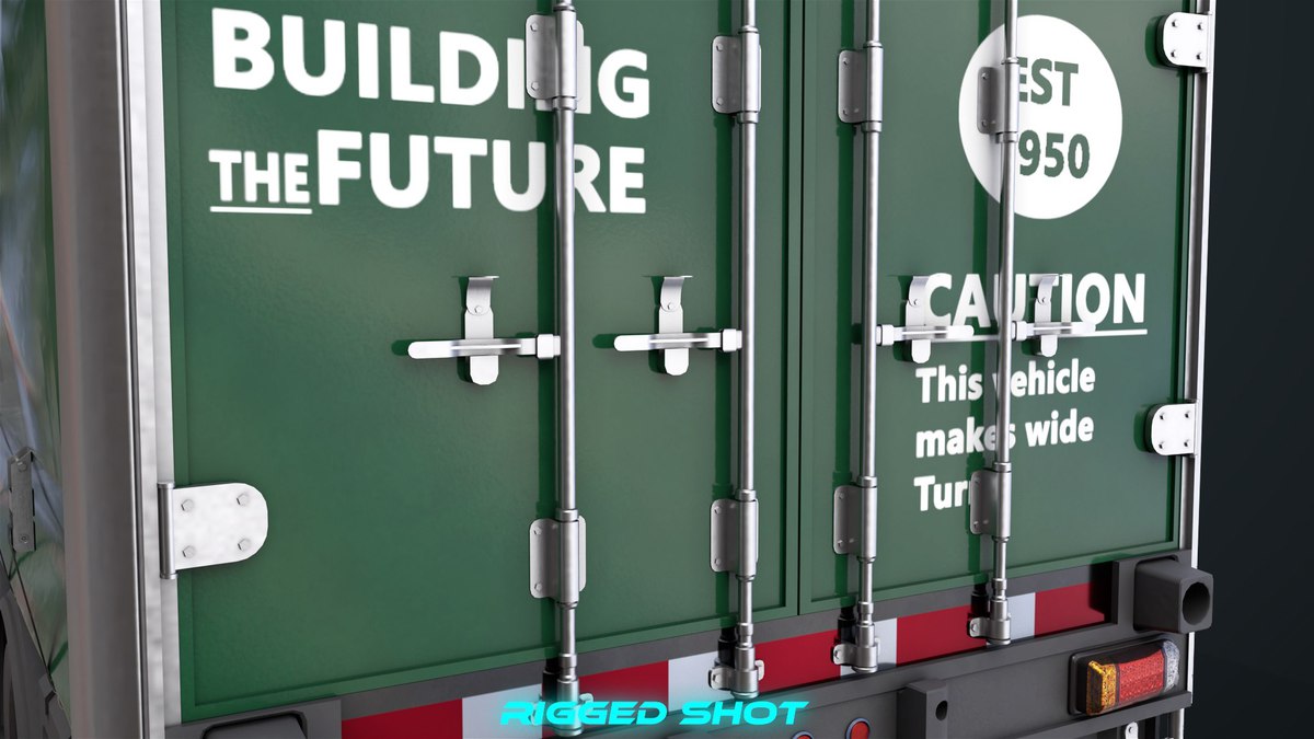 Curtainsider Trailer 4 Variant Collection URP HDRP Textures