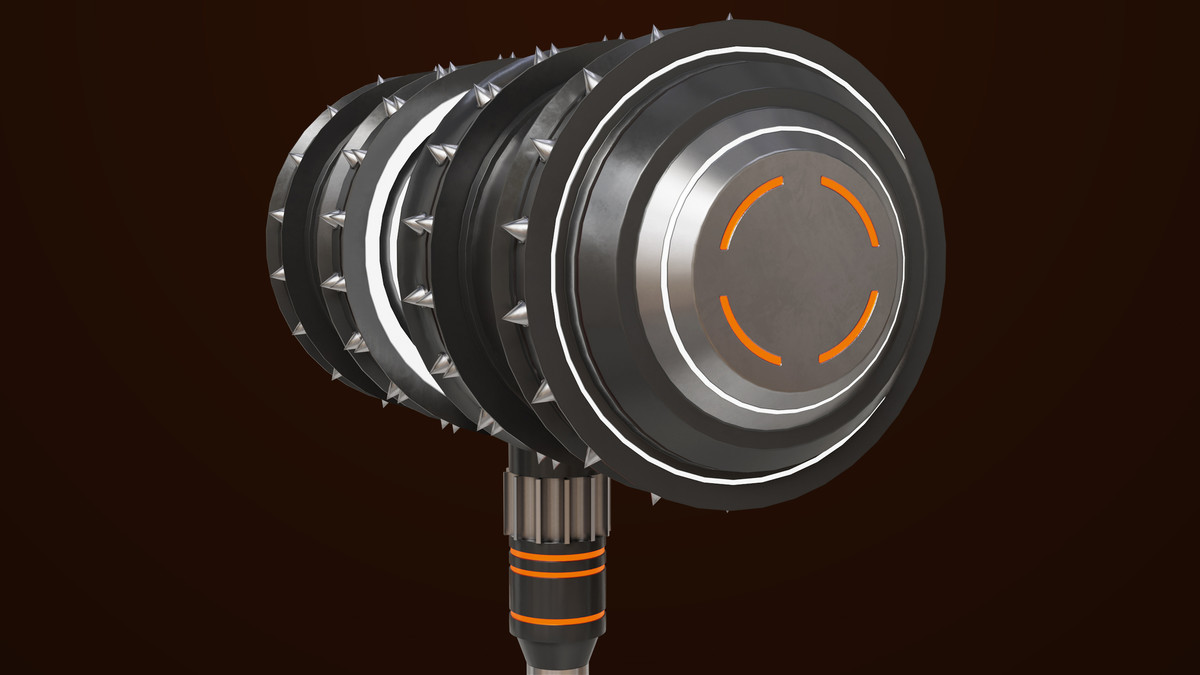 Sci Fi Battle Hammer 07 URP HDRP Textures