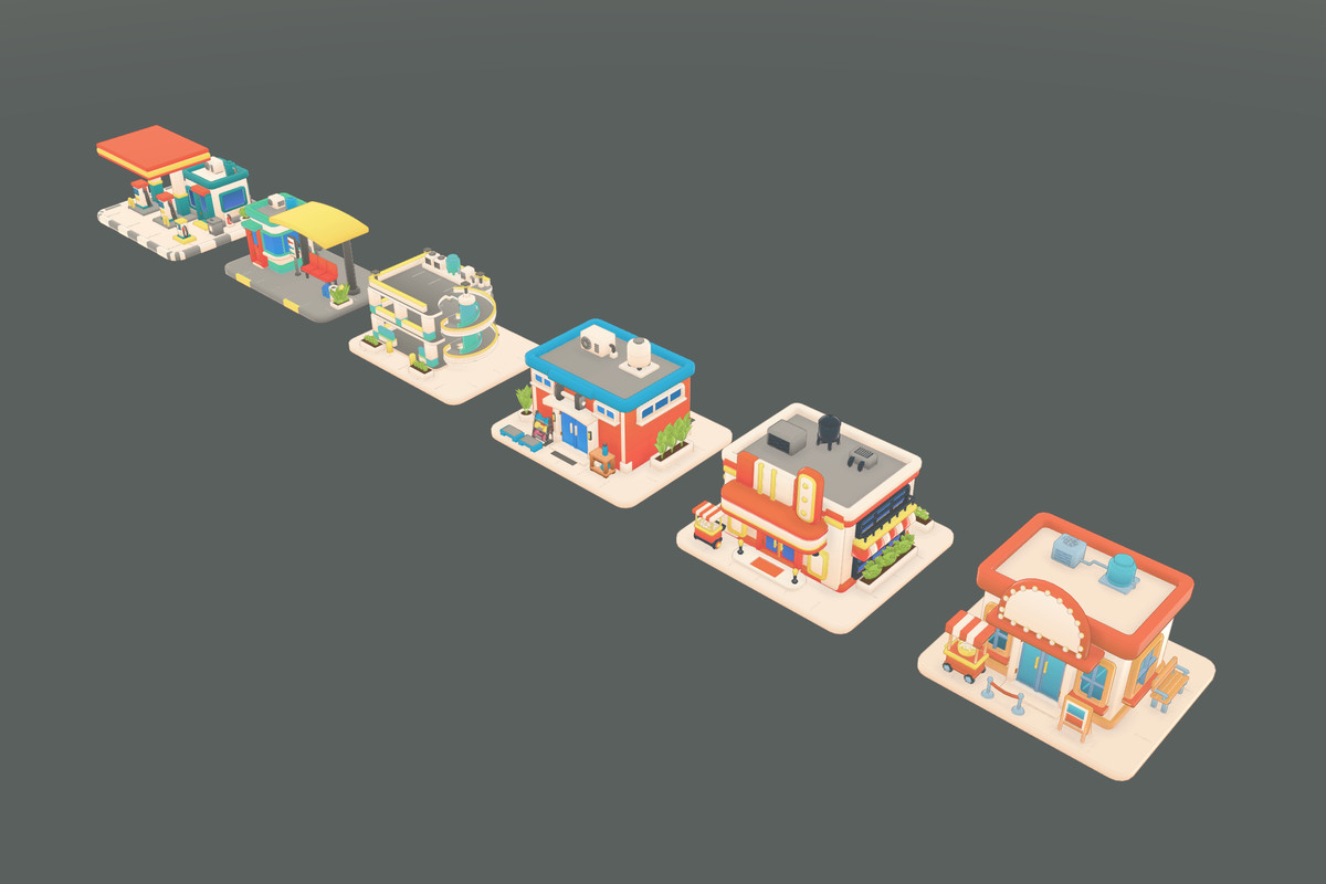 Cozy City - Chibi Stylized Buildings