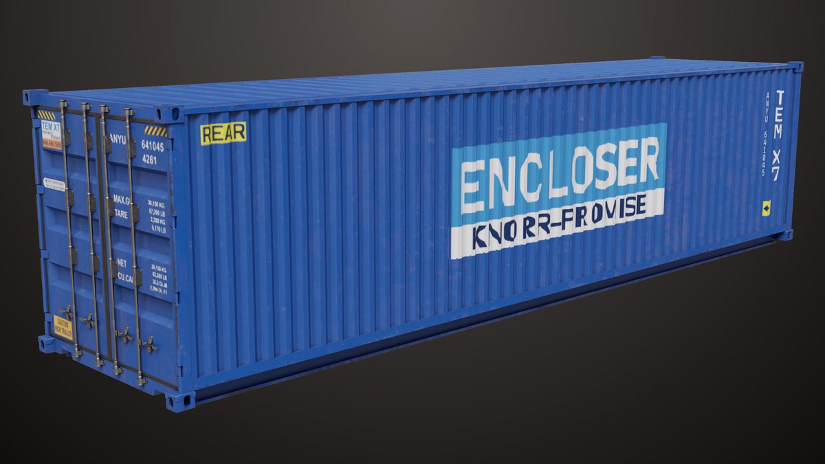 5 Cargo Container Single Mat URP HDRP Textures