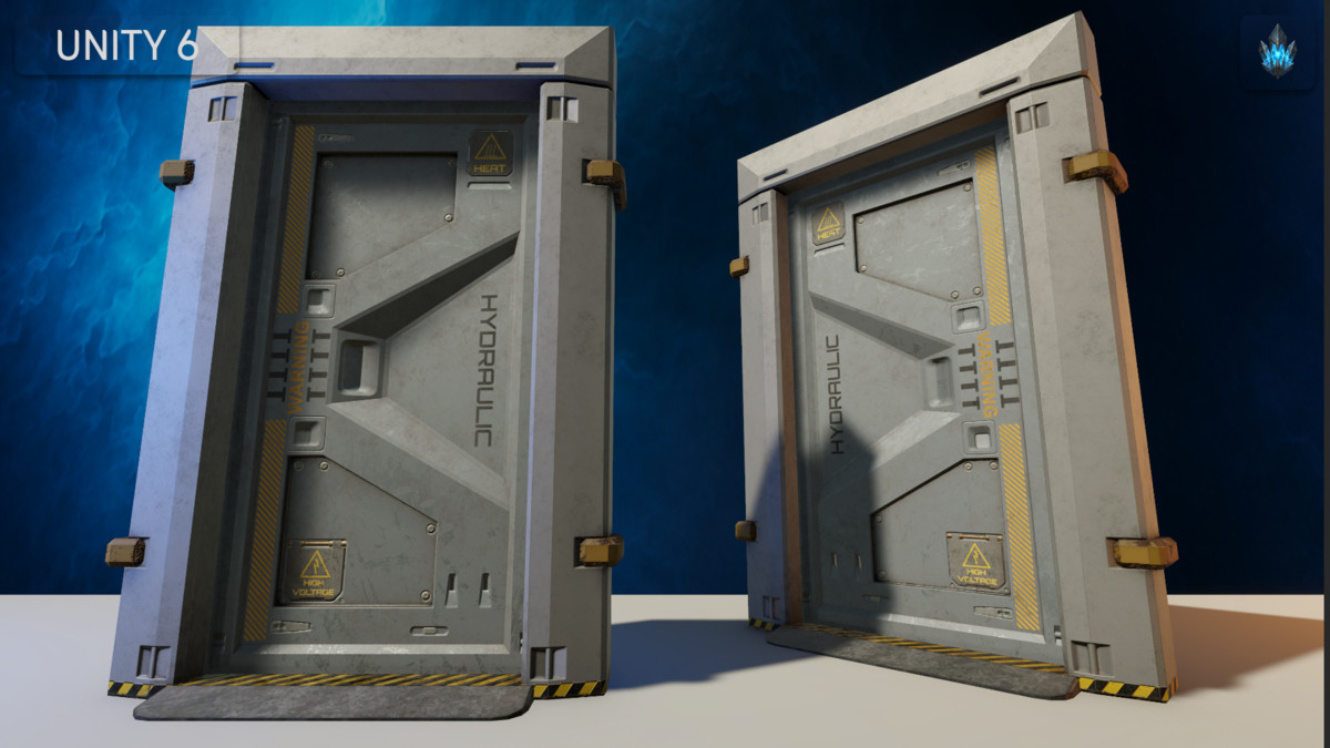 Sci-Fi One-Sided Sliding Door (Invisible Outside Frame)