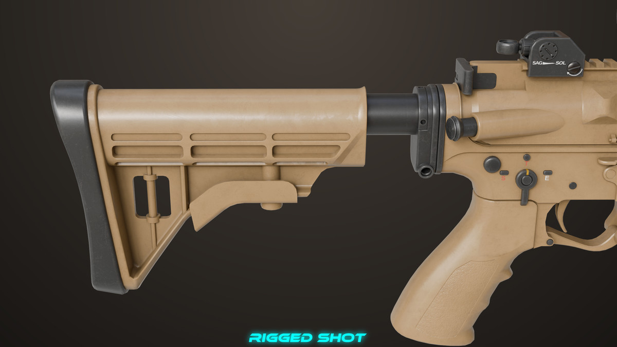 Machine Gun 17 Sandal URP HDRP Textures