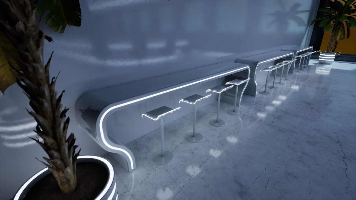 Futuristic Conference Room – Sci-Fi interior meeting hub