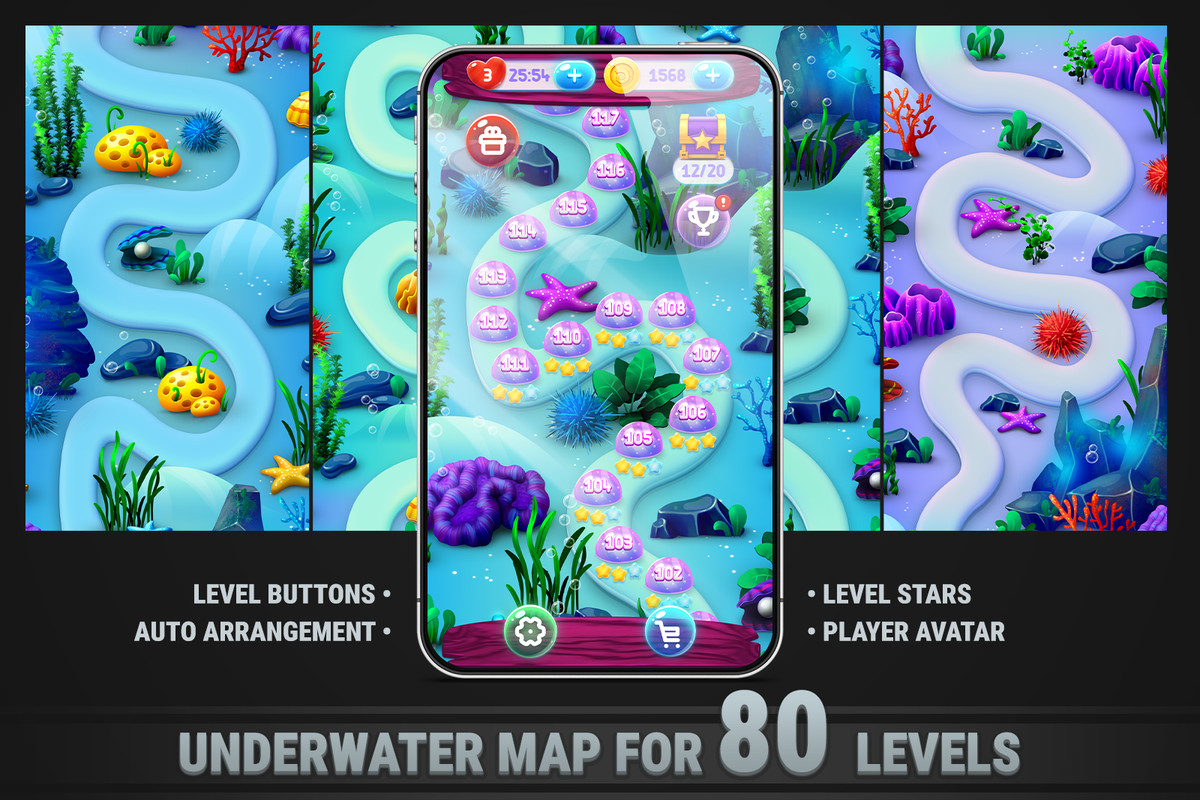 MK Puzzle Level Map Pack • 4 Themes Bundle