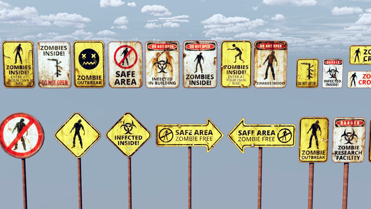 Post-Apocalyptic Survival Urban City Props and Road Signs Pack - 135 3d Models