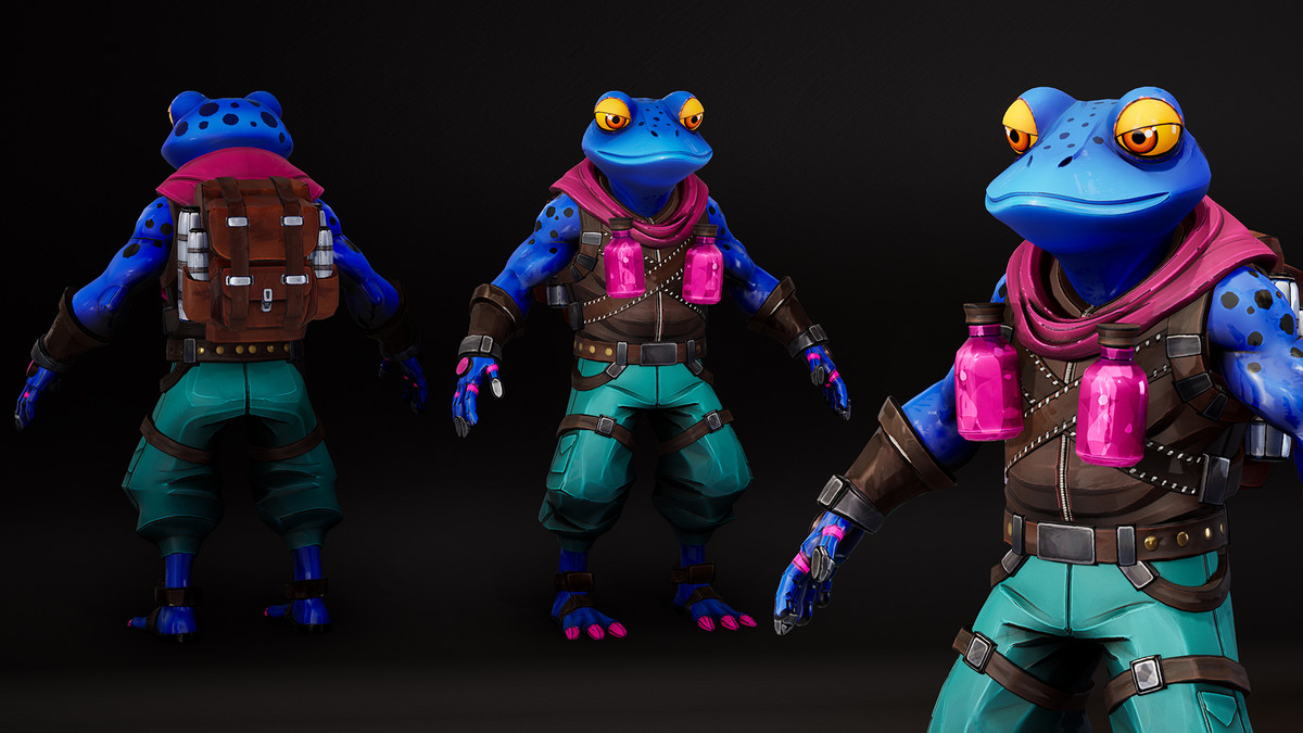 Stylized Alchemist Frog – Fantasy Character Pack (3 Skins)