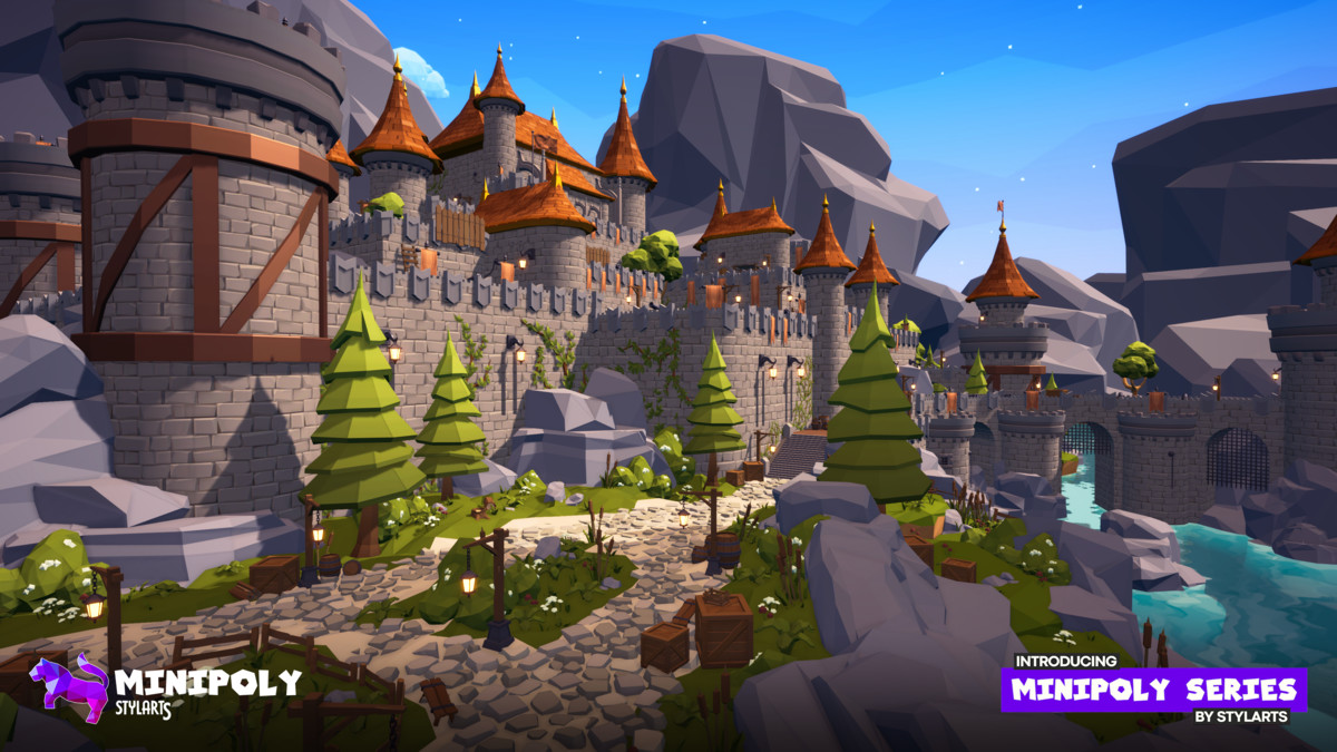Minipoly Series - Mythic Castle ( Stylized Lowpoly Environment )