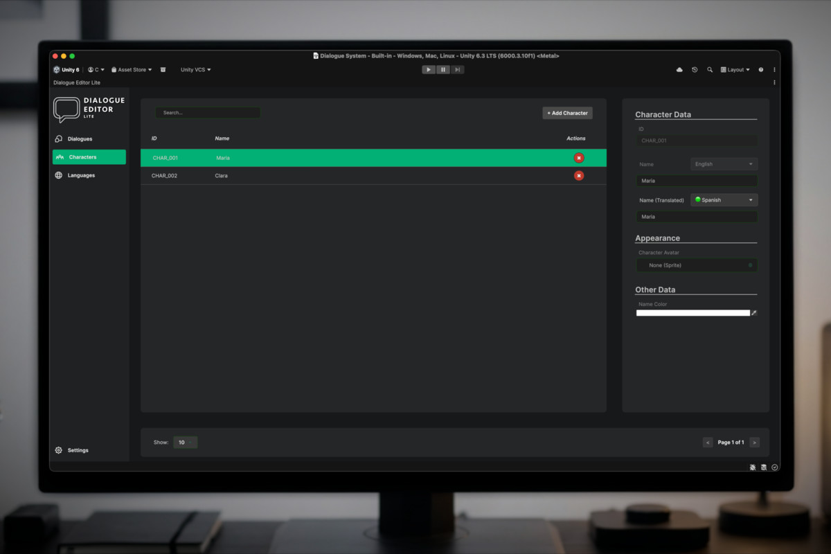 Dialogue Editor Lite: Graph-Based & Localization Ready