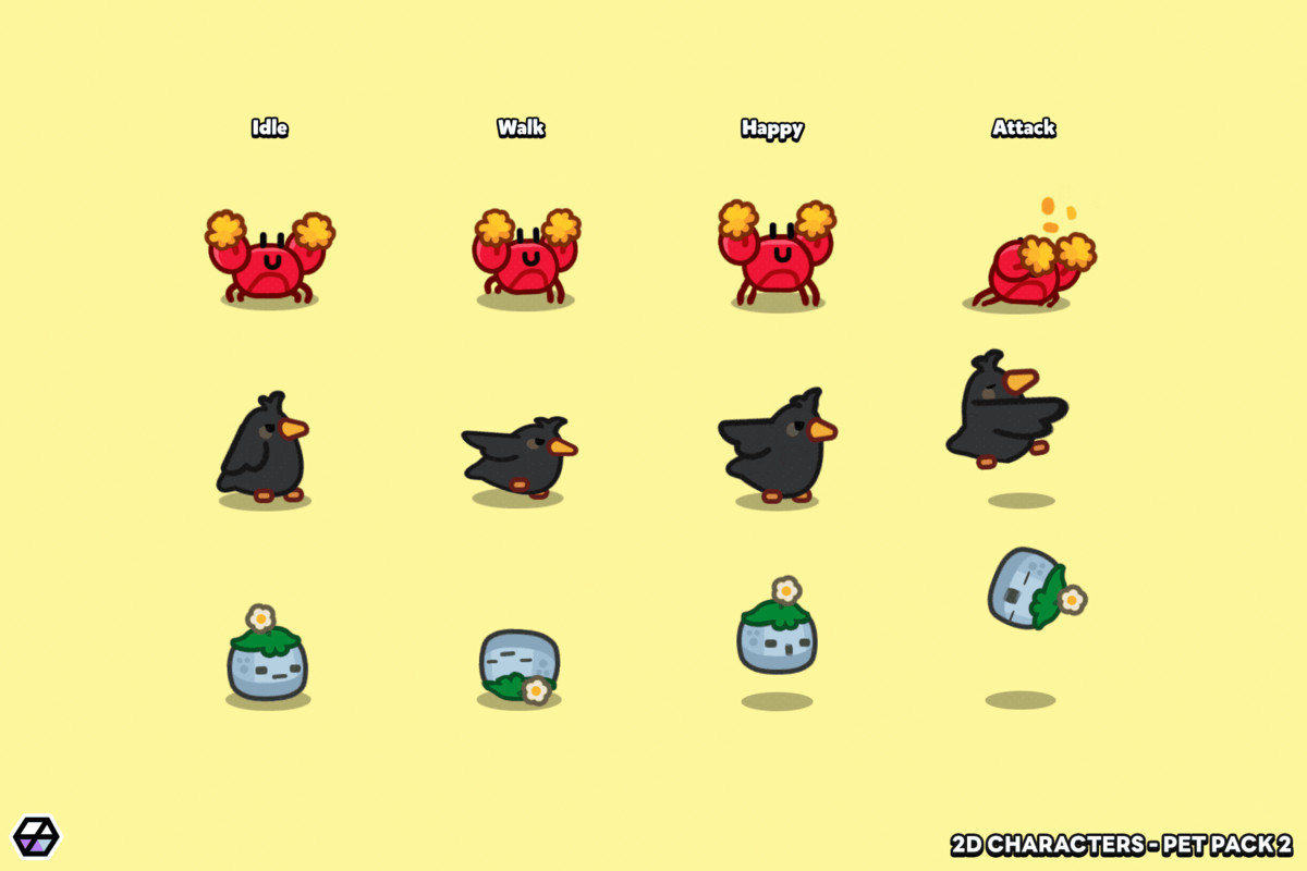 2D Characters - Pet Pack 2