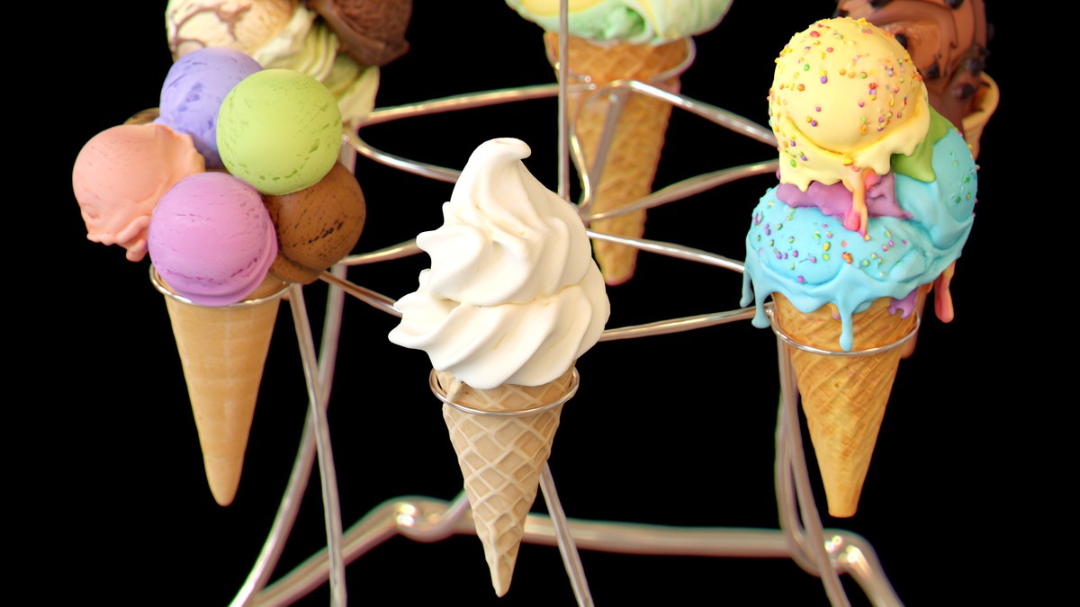 Delicious Ice Cream Collection – Colorful Dessert 3D Models