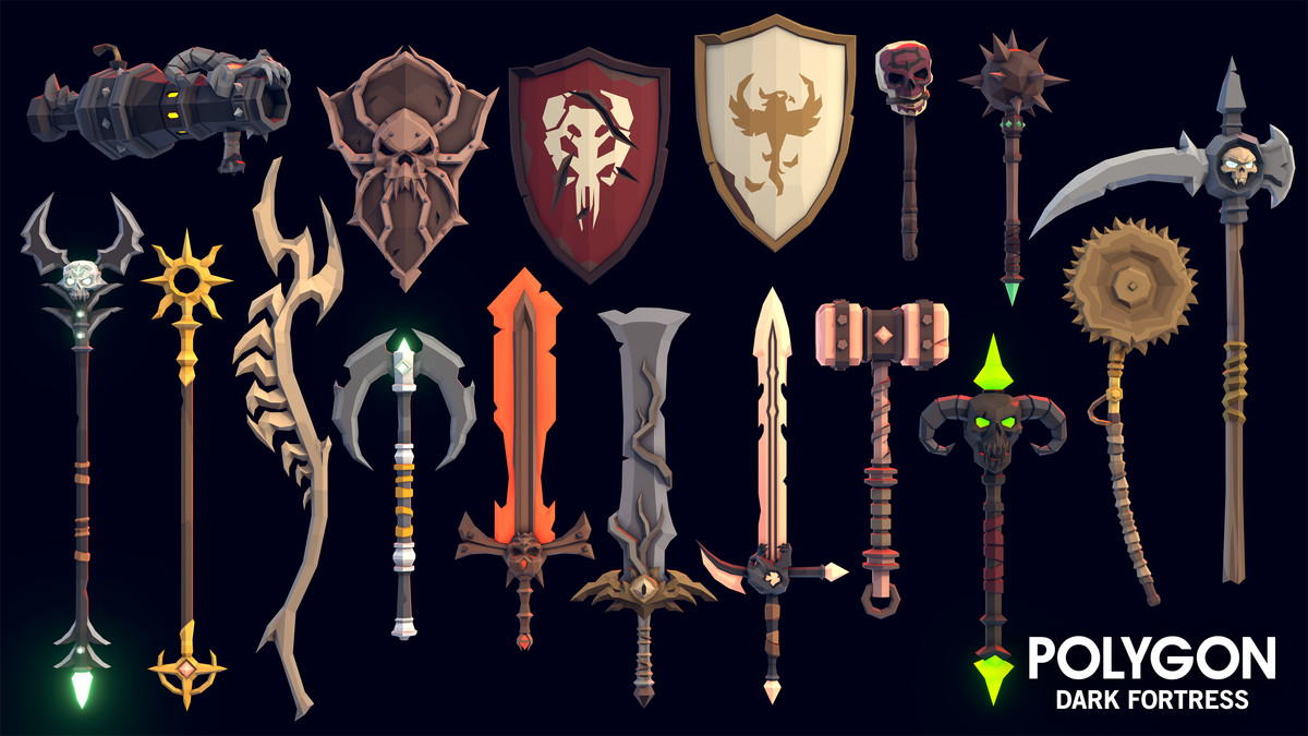 POLYGON - Dark Fortress - Low Poly 3D Art by Synty