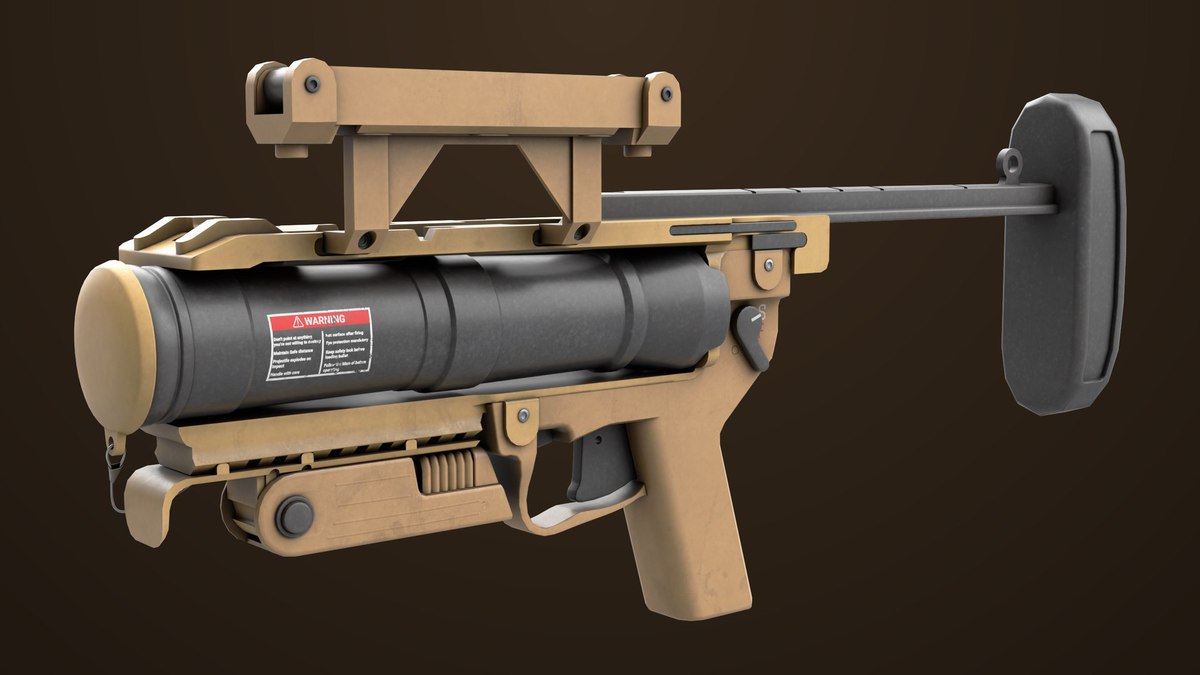 Grenade Launcher 04 Brown URP HDRP Textures