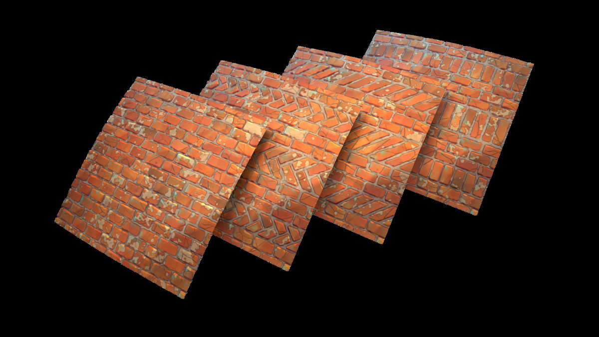 56 Stylized Brick Texture Pack