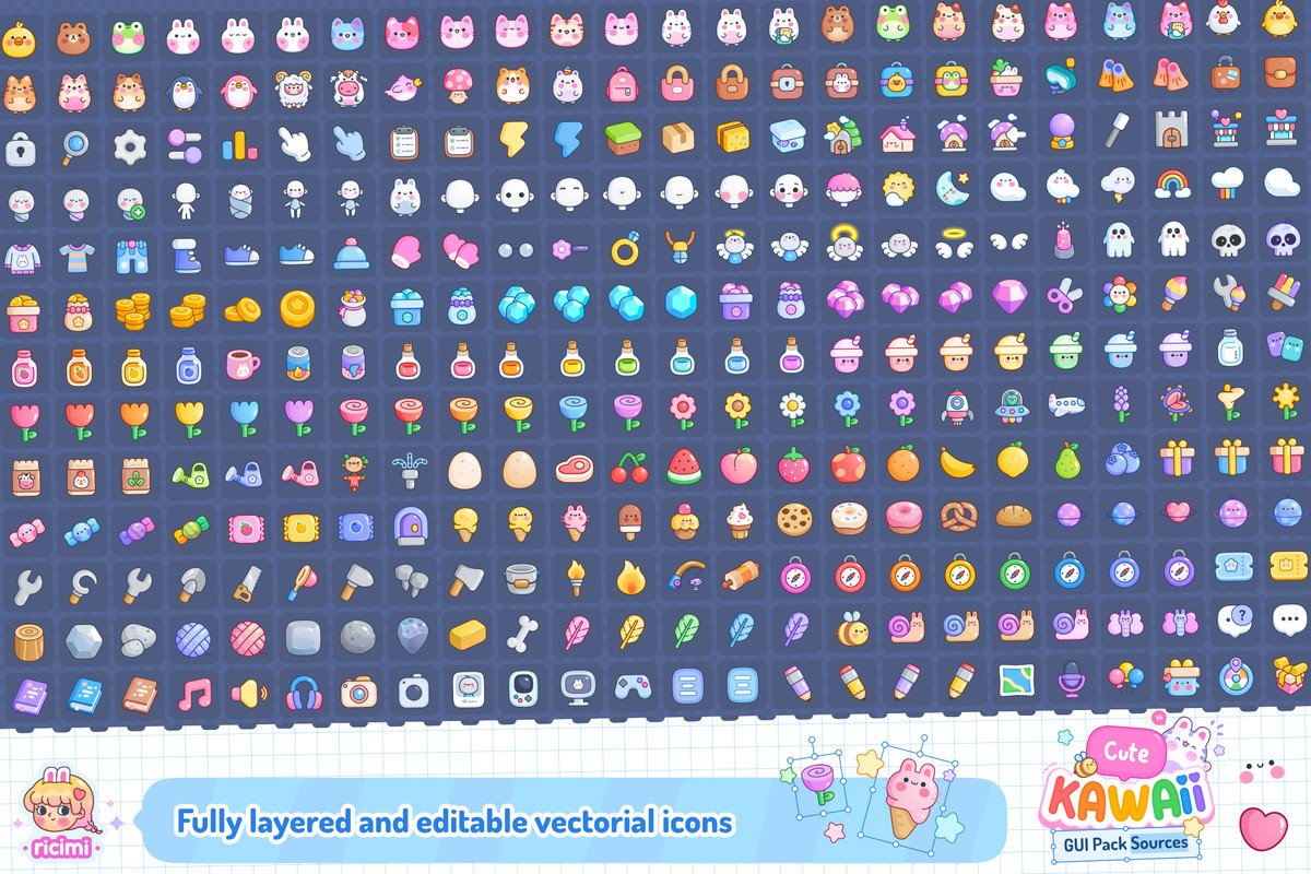 Cute Kawaii GUI Pack Sources