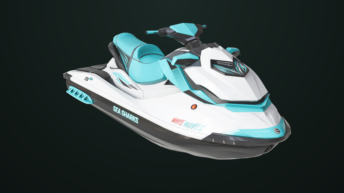 Jet Ski 02 White HDRP URP Textures