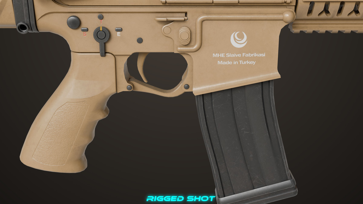 Machine Gun 17 Sandal URP HDRP Textures