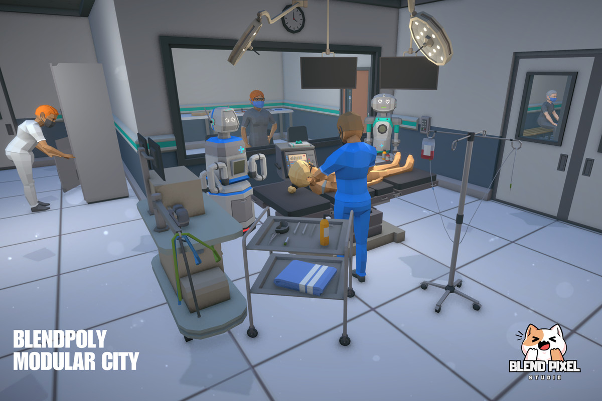 BlendPoly Modular City - Low Poly Assets