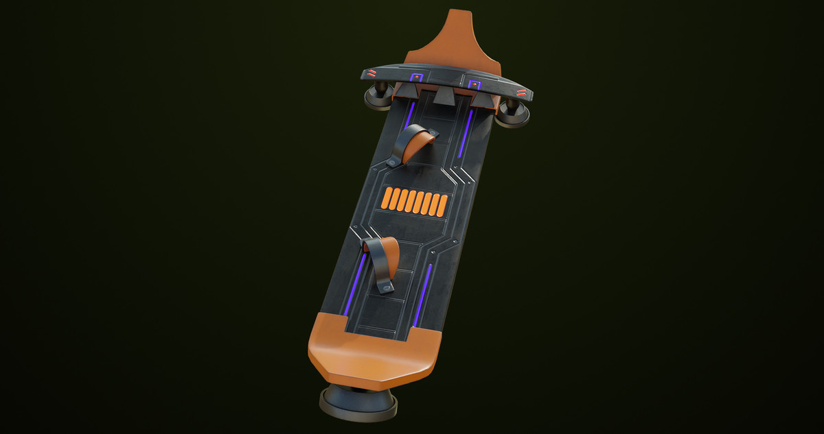 Sci Fi Hoverboard 08 URP HDRP Textures