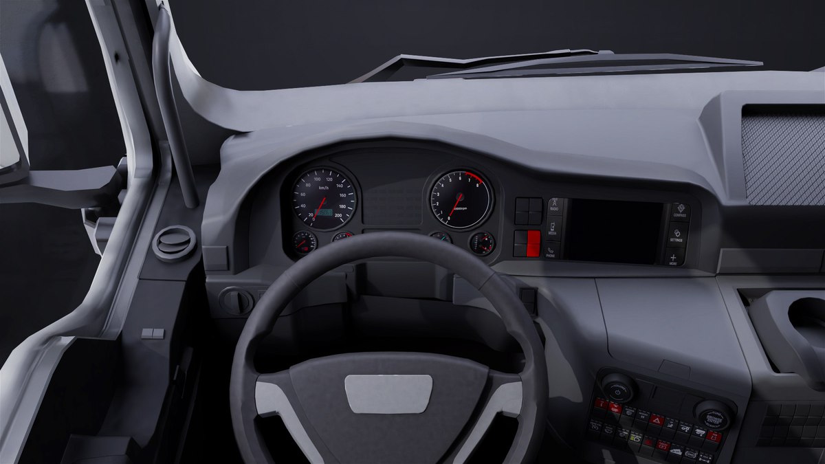 Heavy Truck 04 Chassis White URP HDRP Textures