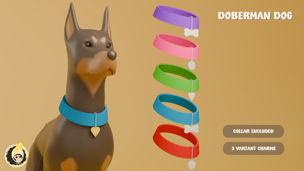 Animated Doberman Dog