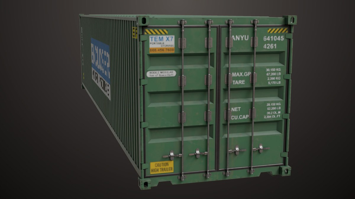 5 Cargo Container Single Mat URP HDRP Textures