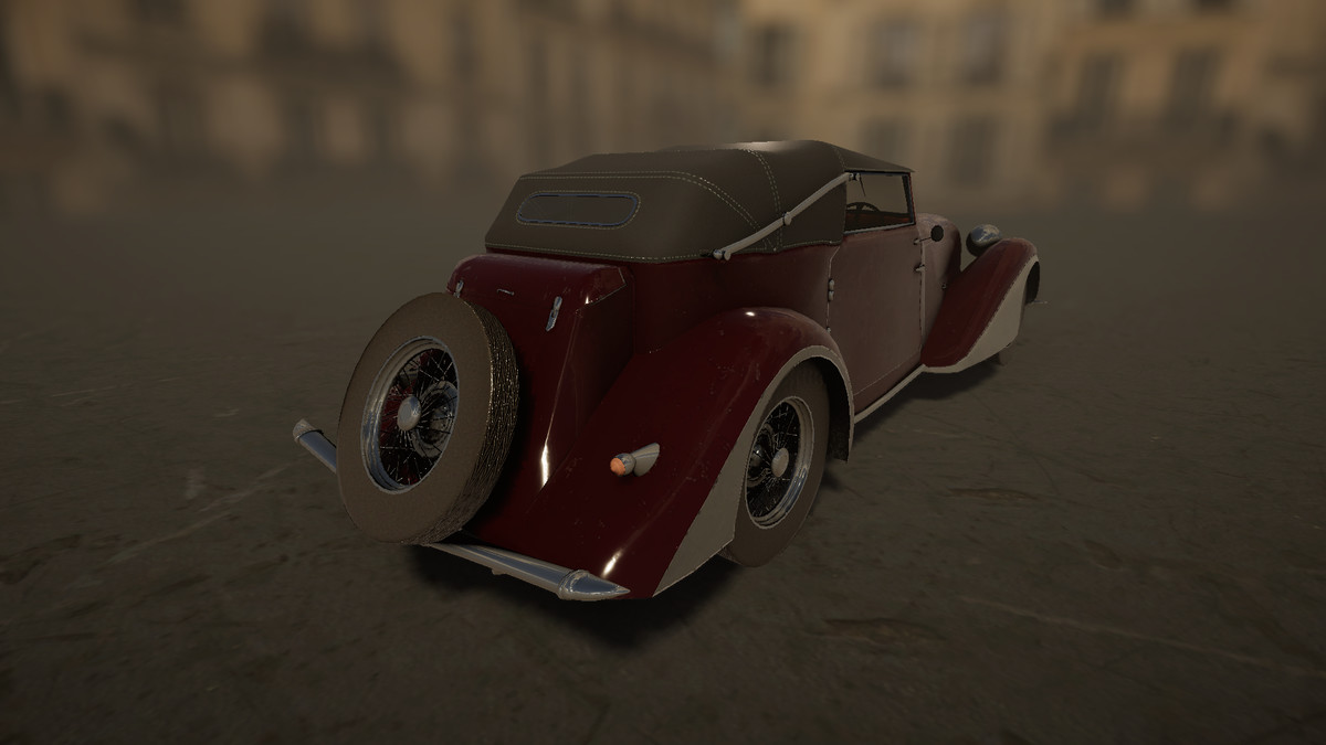 Vintage Roadster 1930s – Classic Convertible Car Asset