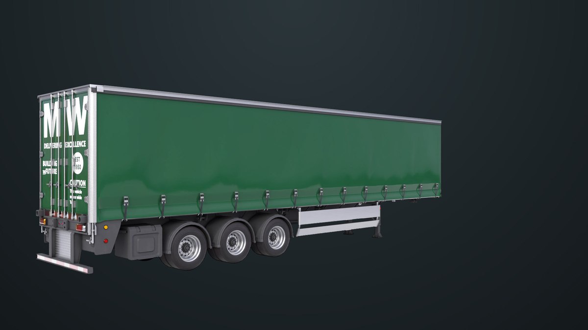 Curtainsider Trailer 4 Variant Collection URP HDRP Textures