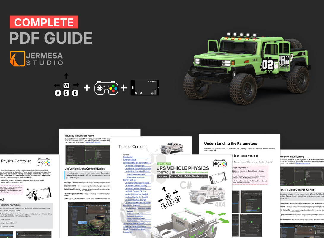 Off-Road Crawler 4x4 Pickup Vehicle Physics