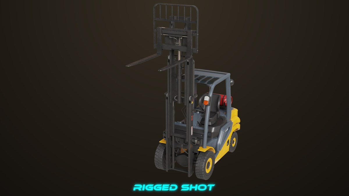 Forklift Truck 02 and 03 URP HDRP Textures