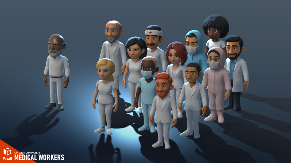 Medical workers - stylized characters