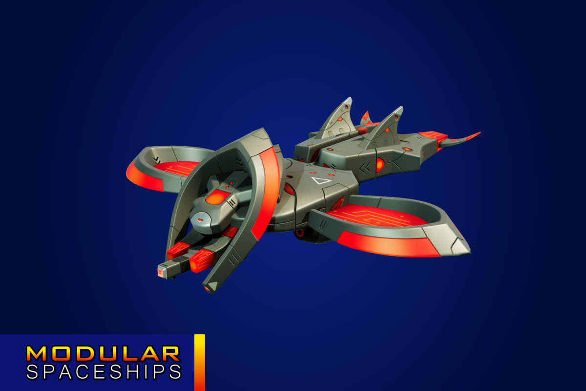 Sci-Fi Alien Modular Spaceship Proton Legacy