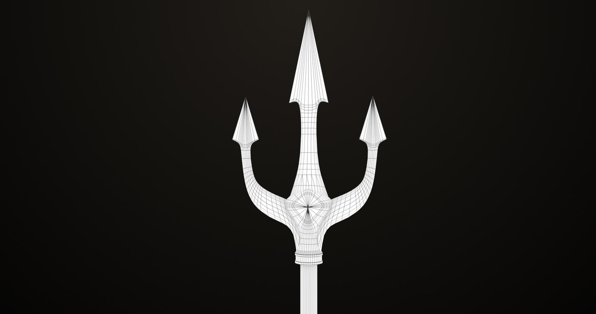 Medieval Trident 03 Gold URP HDRP Textures