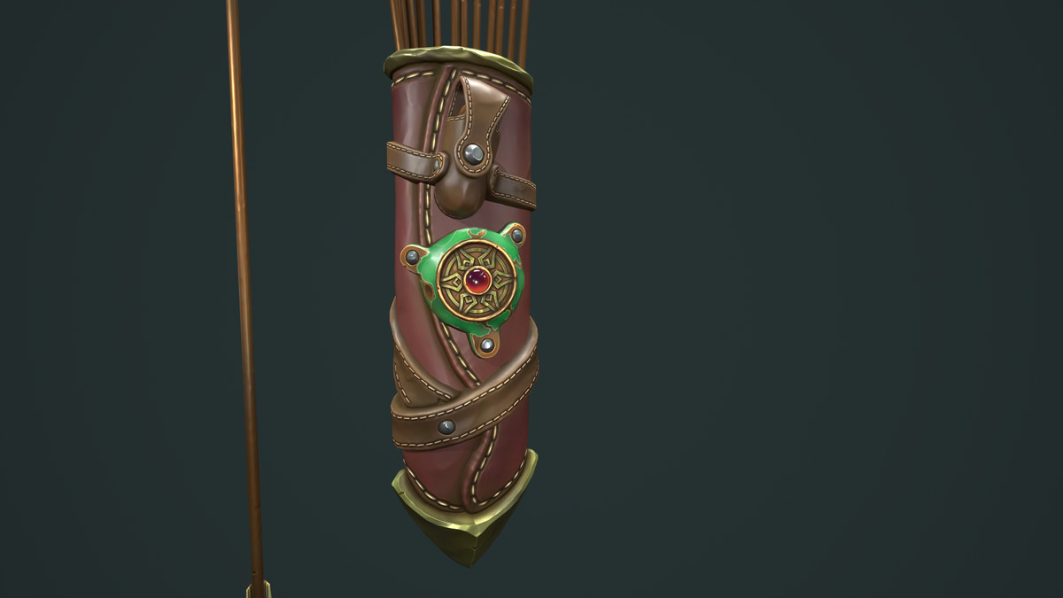 Steampunk bow quiver arrow