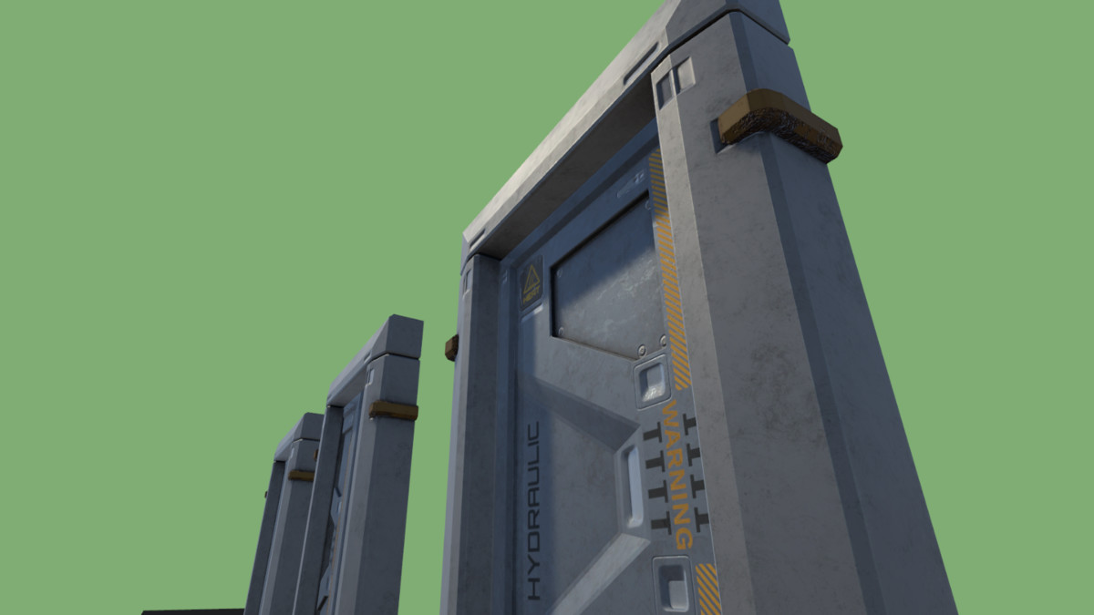 Sci-Fi One-Sided Sliding Door (Invisible Outside Frame)