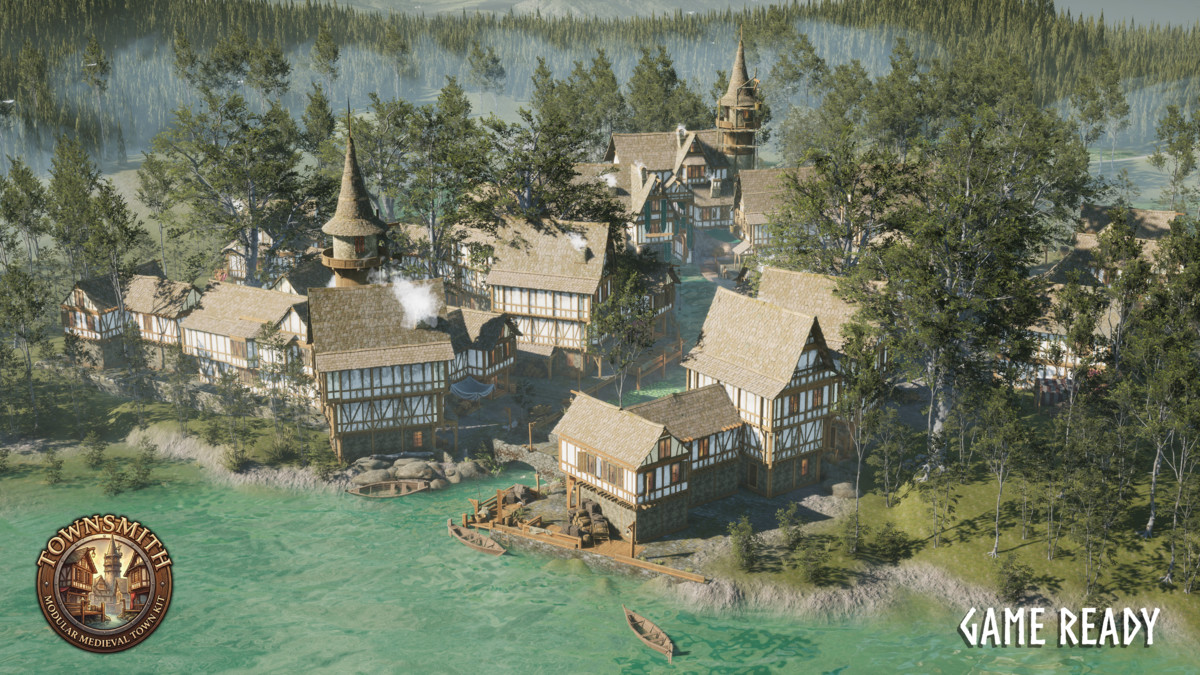 Townsmith: Modular Medieval Town (Medieval Town, Modular Fantasy Town, Town)