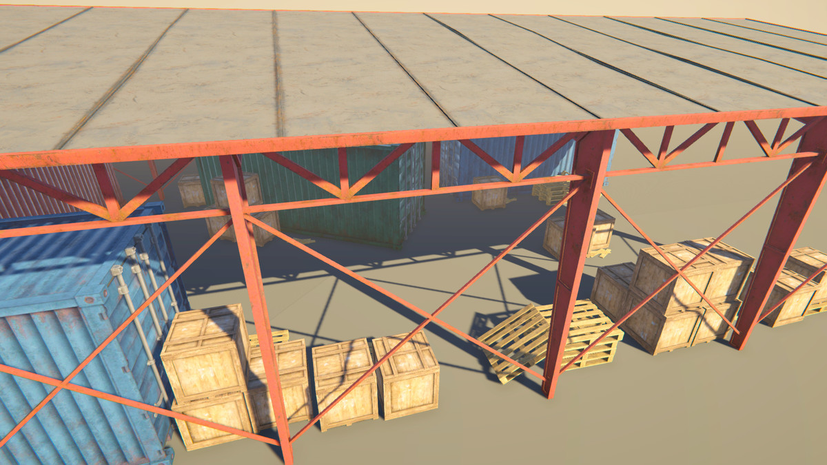 Warehouse Hangar Garage game ready