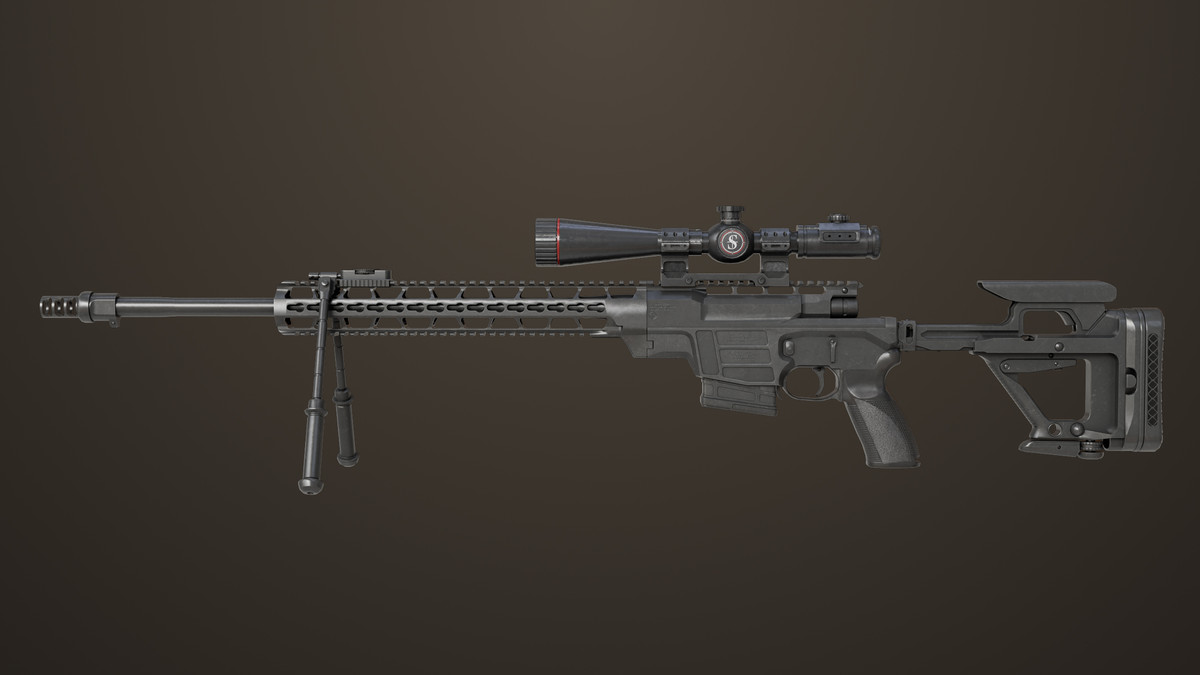 Sniper Rifle 04 Black URP HDRP Textures