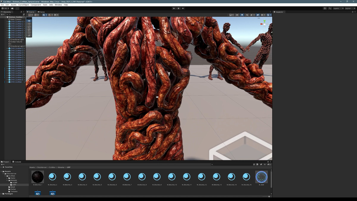 Bio Lines: Gut Man, a Humanoid Character for horror games