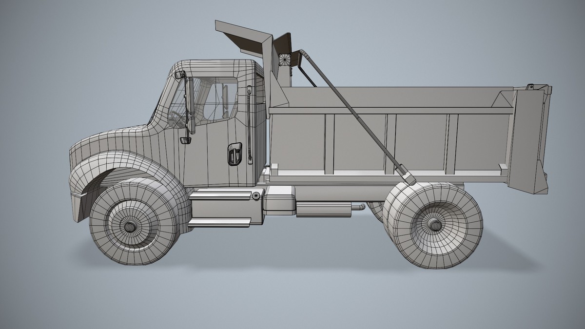 White Dump Truck (330)