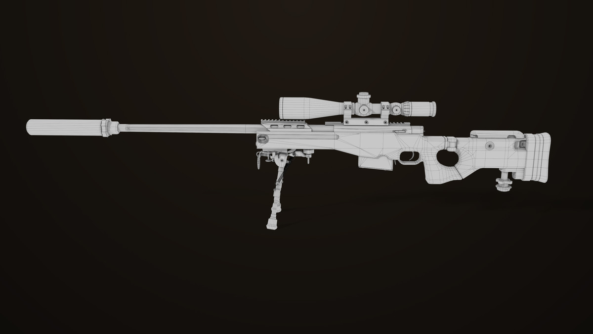 Sniper Rifle 03 Sandal URP HDRP Textures