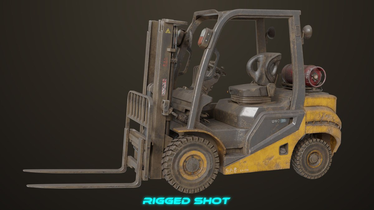 Dusty Forklift Trucks URP HDRP Textures