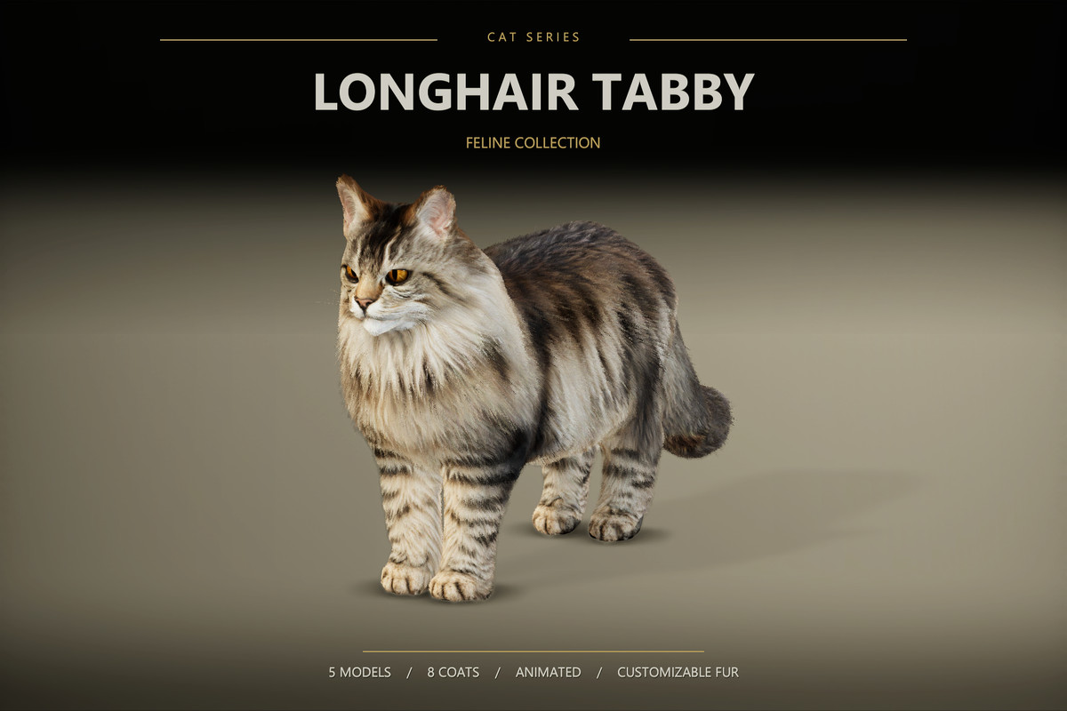 Feline Collection – Realistic Animated Cats with Customizable Fur